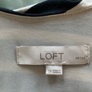 LOFT Striped Cotton Shift Dress (Size Small Petite)
